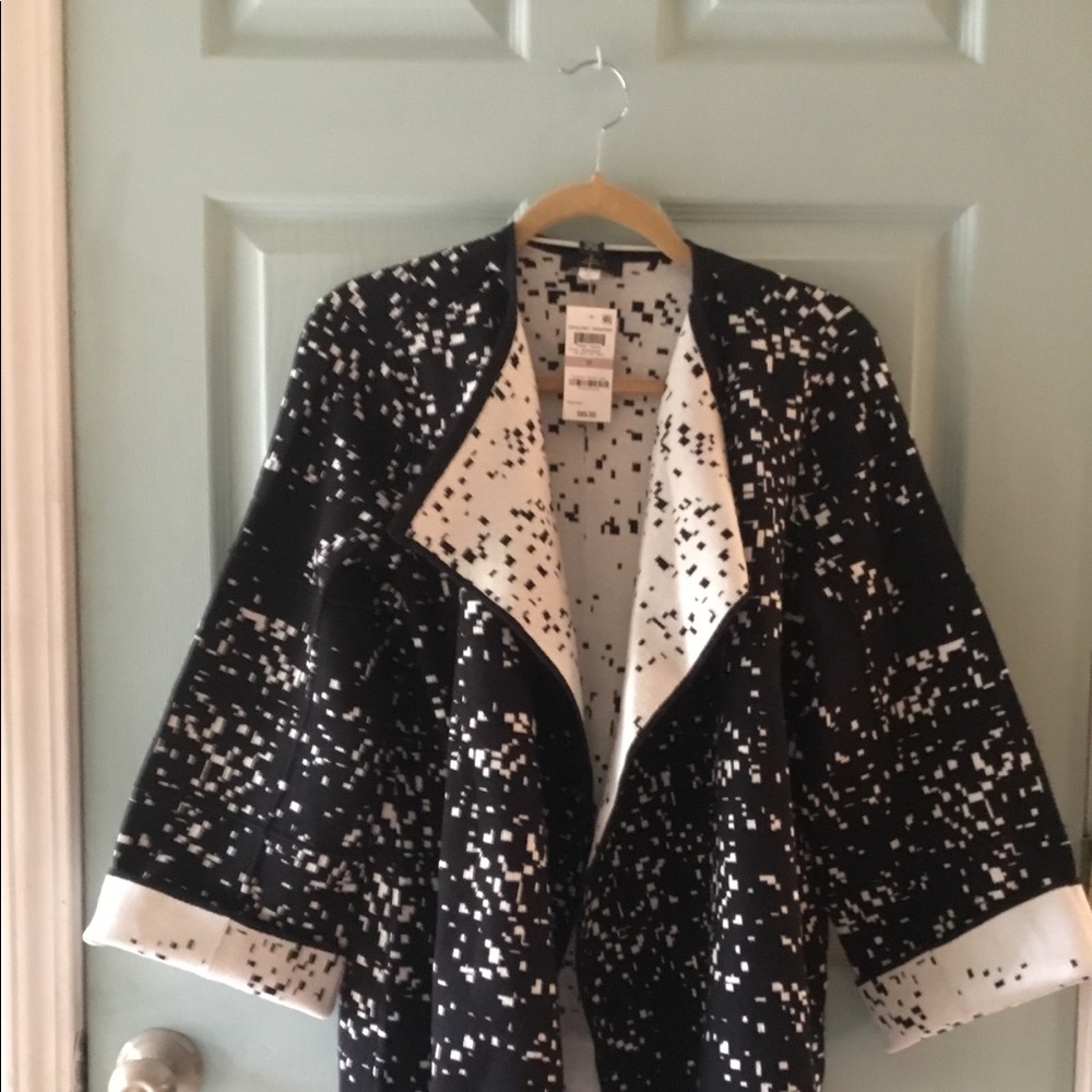 Black and white swing sweater